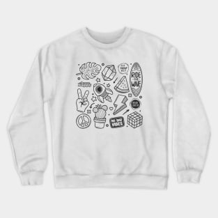 Ride The Wave Abstract Crewneck Sweatshirt